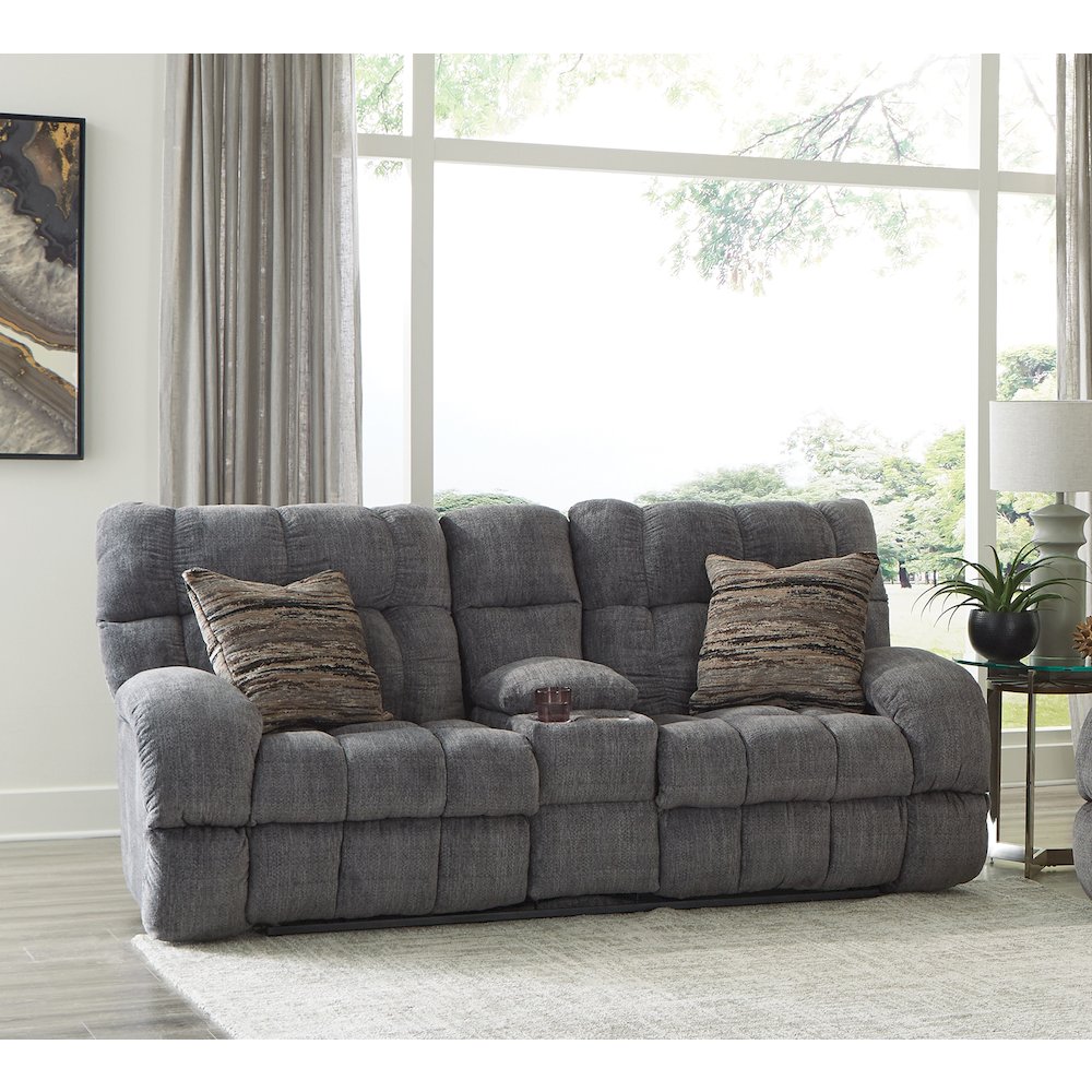 Ashland Lay Flat Reclining Console Loveseat. Picture 9