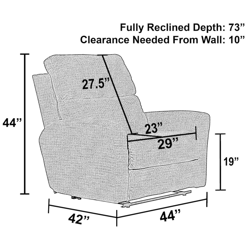 Justine Lay Flat Extra Wide Recliner. Picture 8