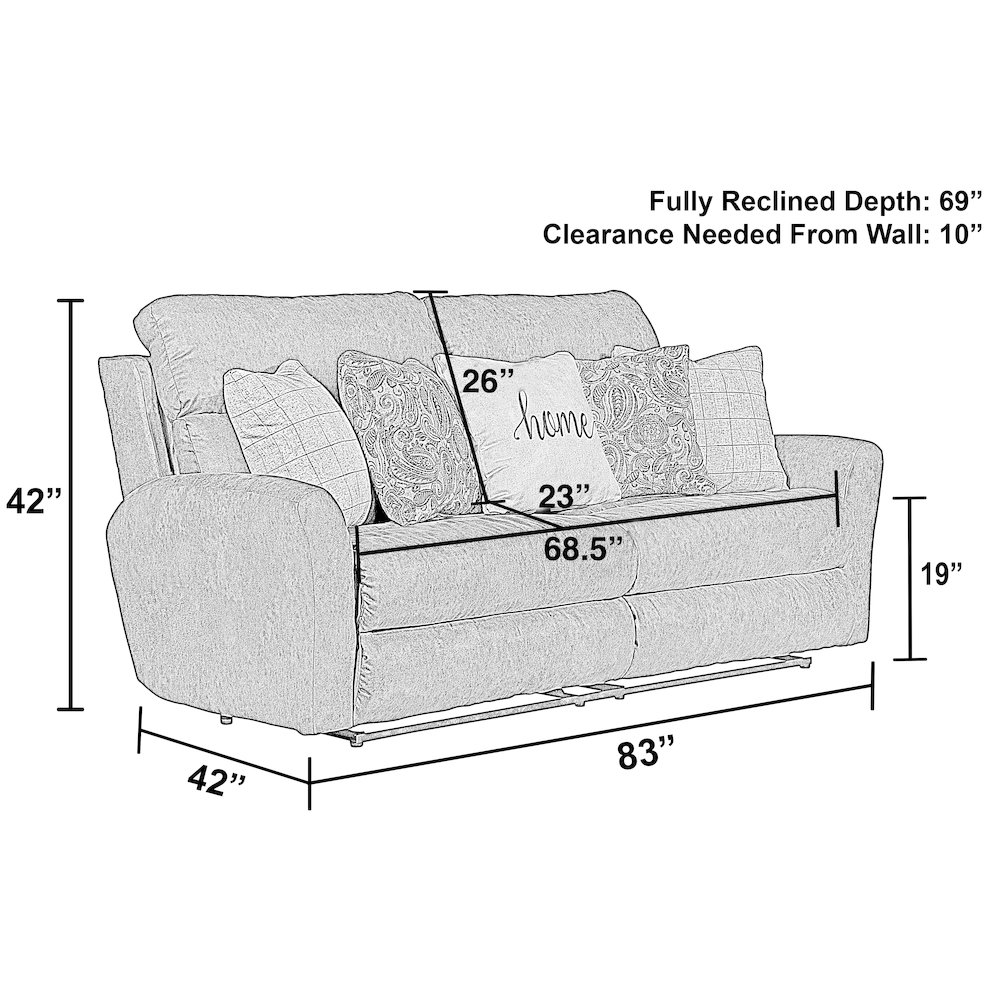 Justine Lay Flat Reclining Sofa. Picture 9
