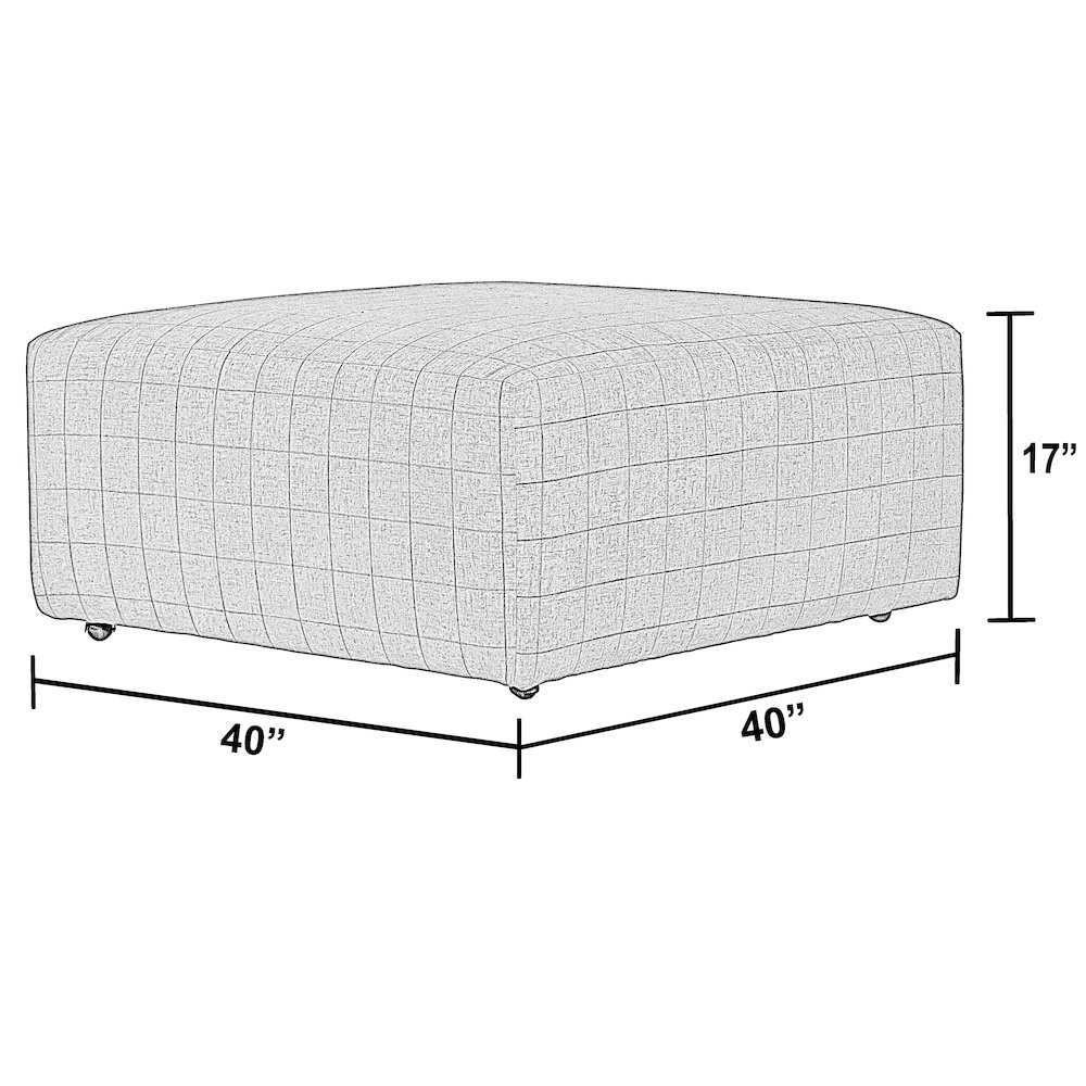 Justine Castered Cocktail Ottoman. Picture 5
