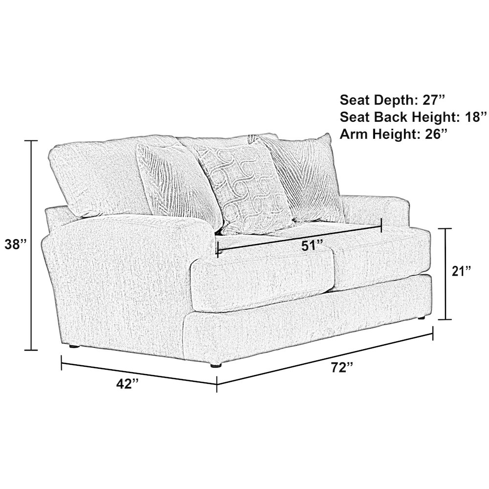 Lamar Loveseat in Brown Color. Picture 6