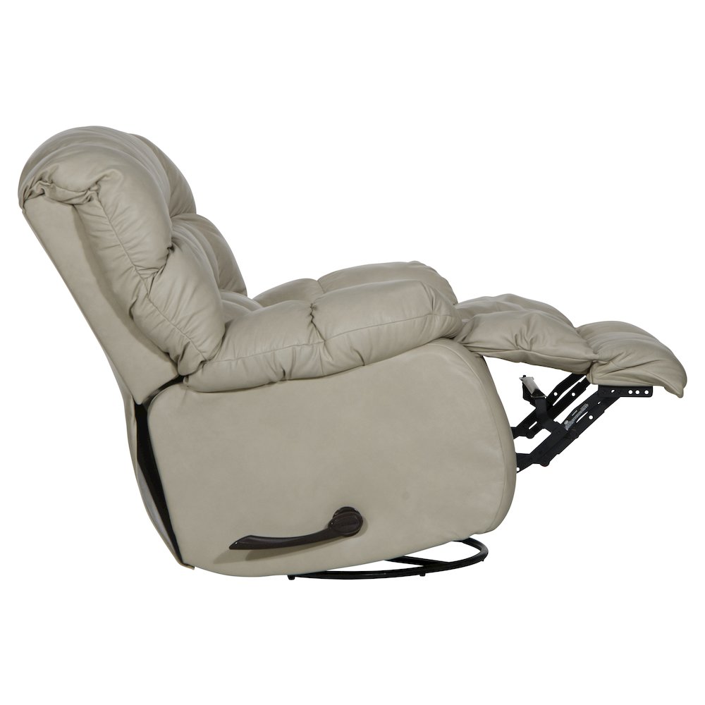 Pendleton Leather Chaise Swivel Glider Recliner. Picture 4
