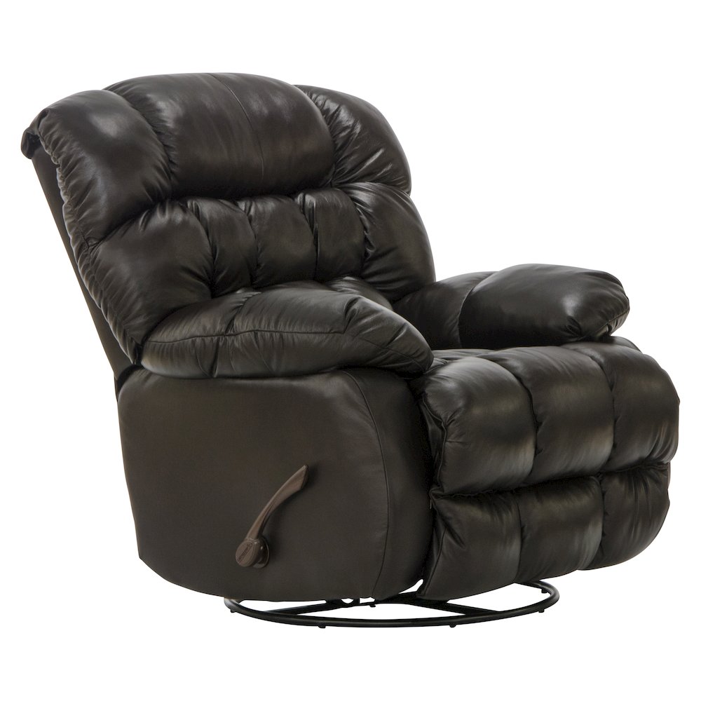 Pendleton Leather Chaise Swivel Glider Recliner. Picture 1