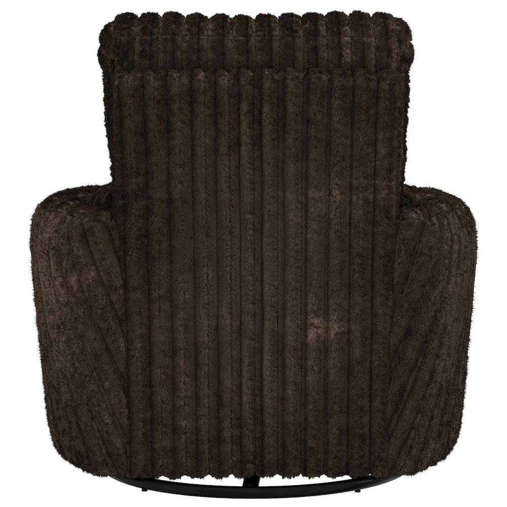 Daydream Swivel Glider Recliner in Chocolate color. Picture 8