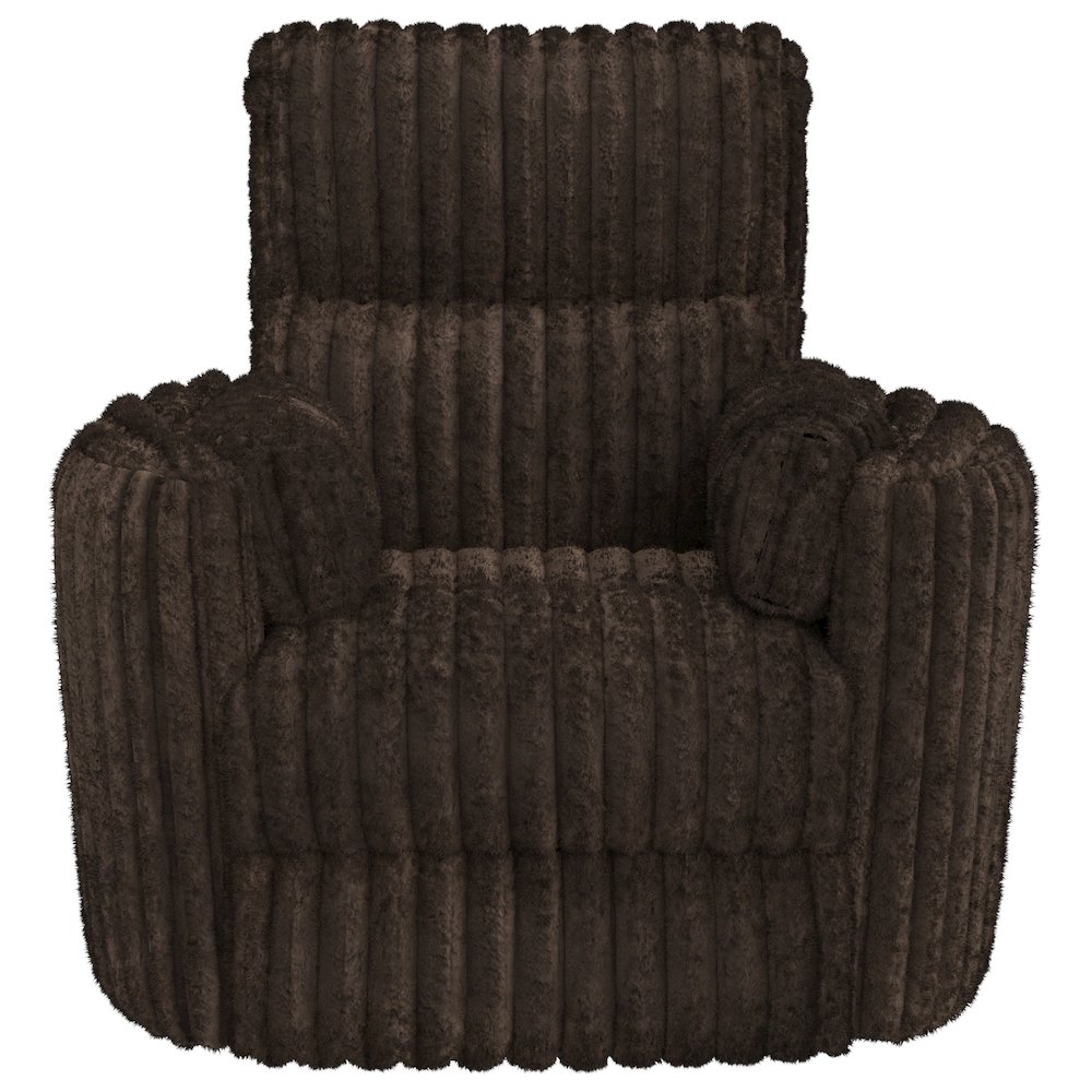 Daydream Swivel Glider Recliner in Chocolate color. Picture 9