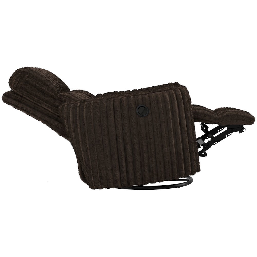 Daydream Swivel Glider Recliner in Chocolate color. Picture 15