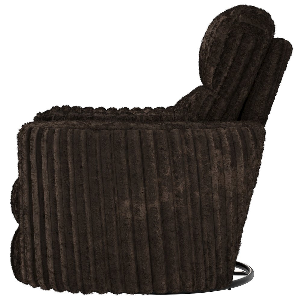 Daydream Swivel Glider Recliner in Chocolate color. Picture 18