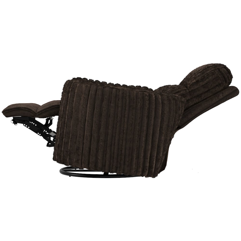 Daydream Swivel Glider Recliner in Chocolate color. Picture 19
