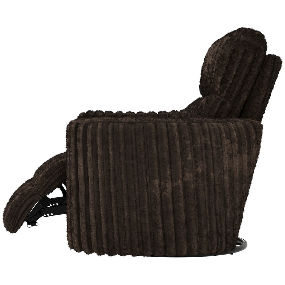 Daydream Swivel Glider Recliner in Chocolate color. Picture 20