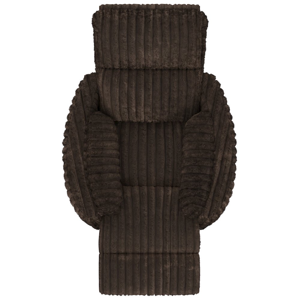 Daydream Swivel Glider Recliner in Chocolate color. Picture 23