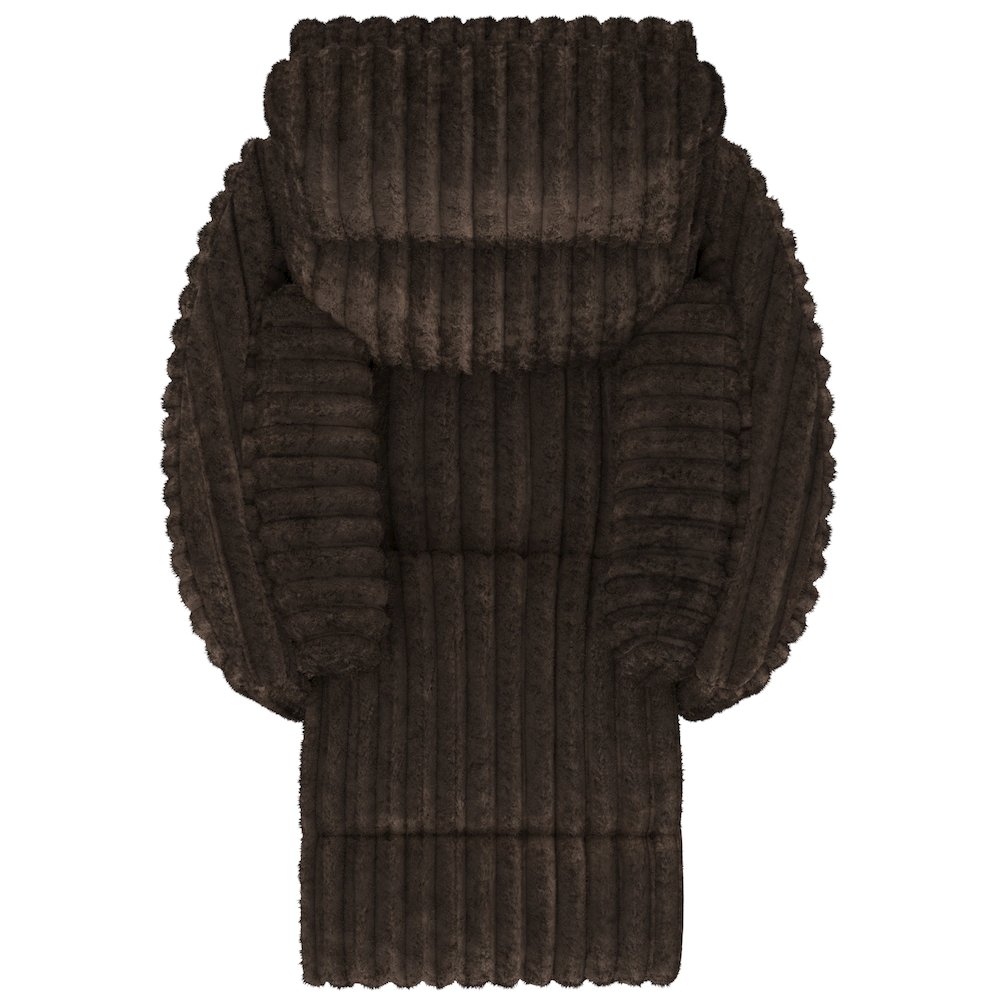 Daydream Swivel Glider Recliner in Chocolate color. Picture 24