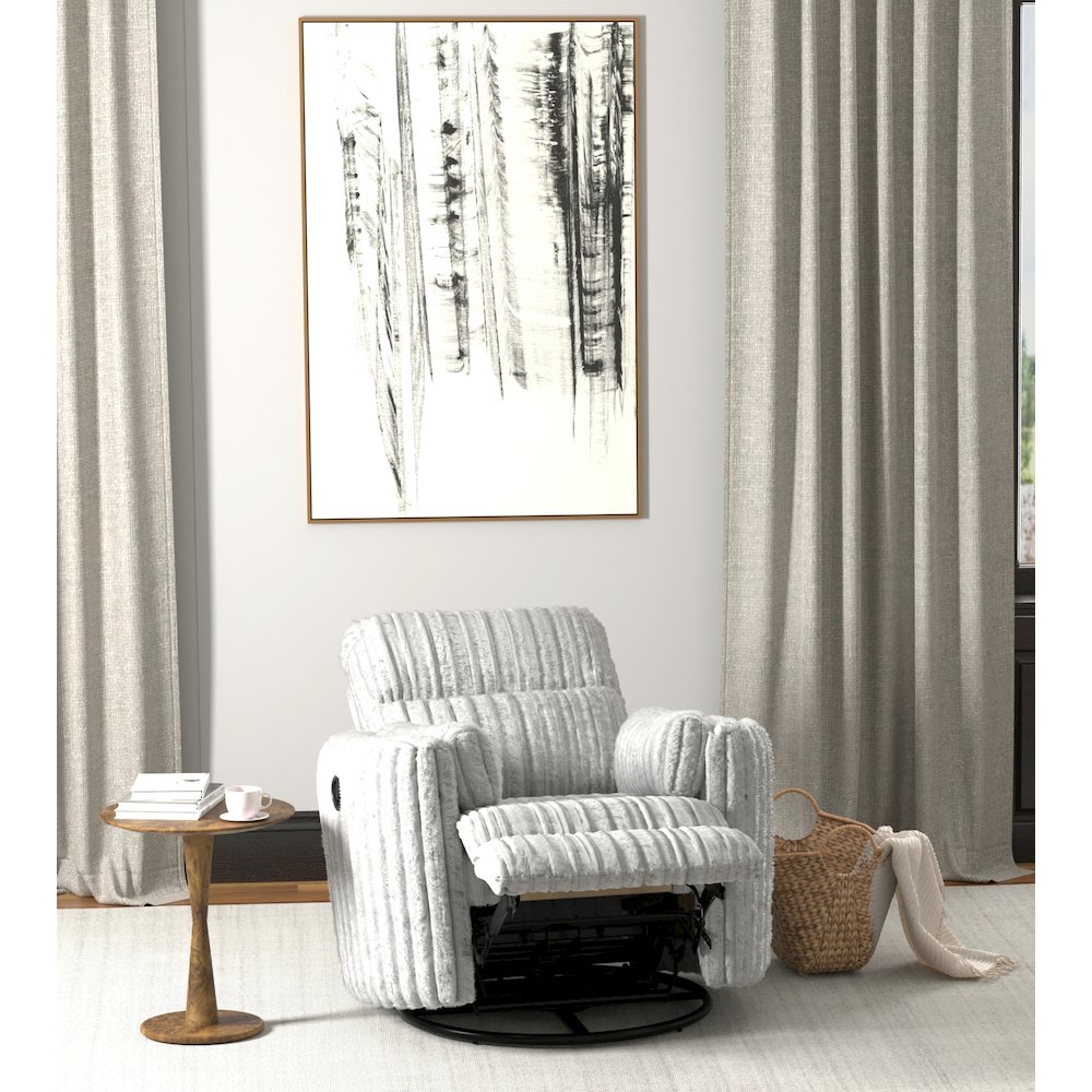 Daydream Swivel Glider Recliner in Moonstruck color. Picture 11