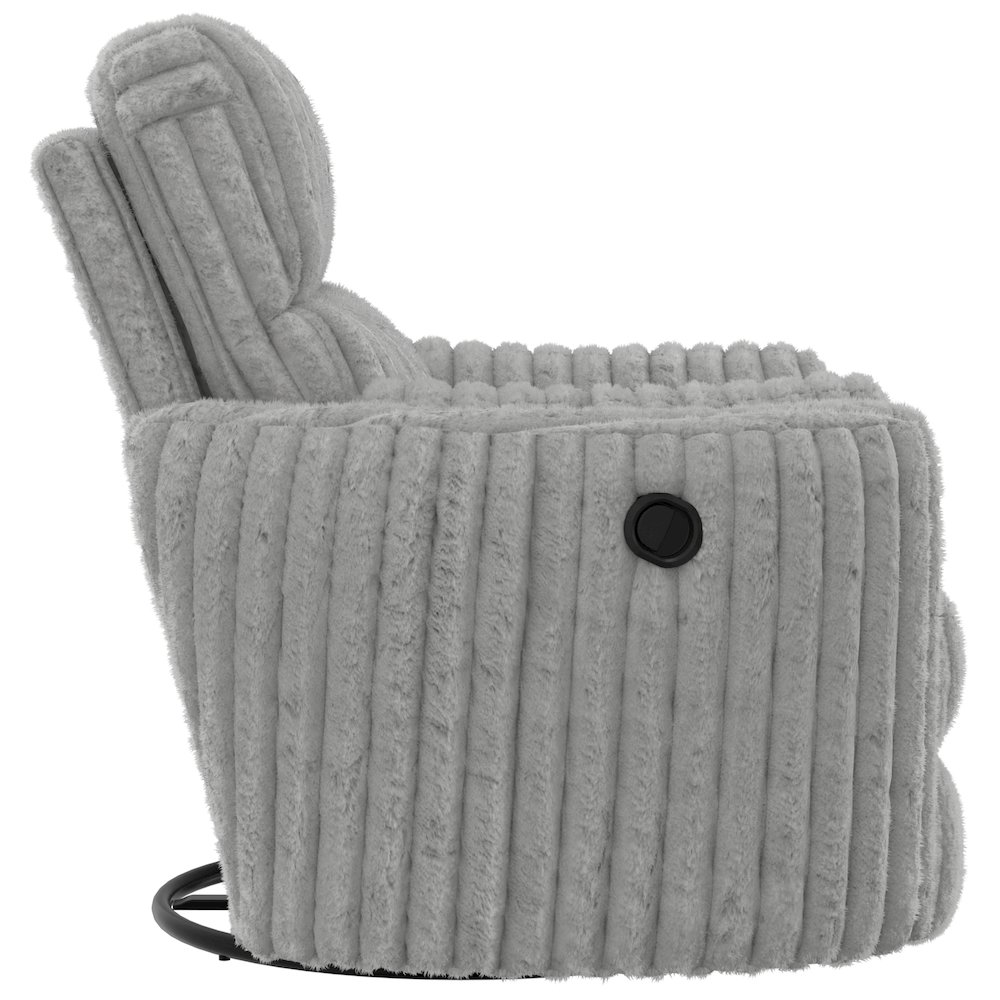 Daydream Swivel Glider Recliner in Moonstruck color. Picture 14