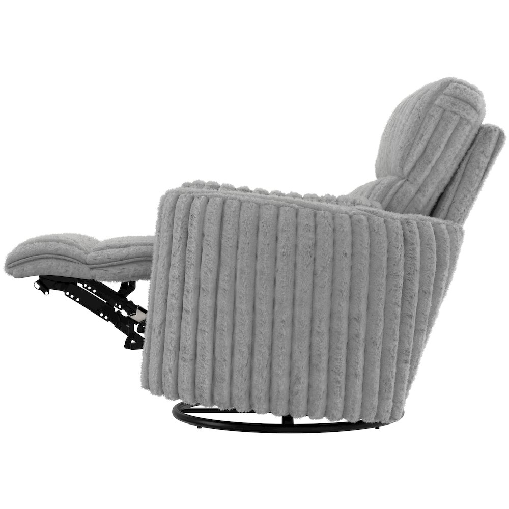 Daydream Swivel Glider Recliner in Moonstruck color. Picture 24