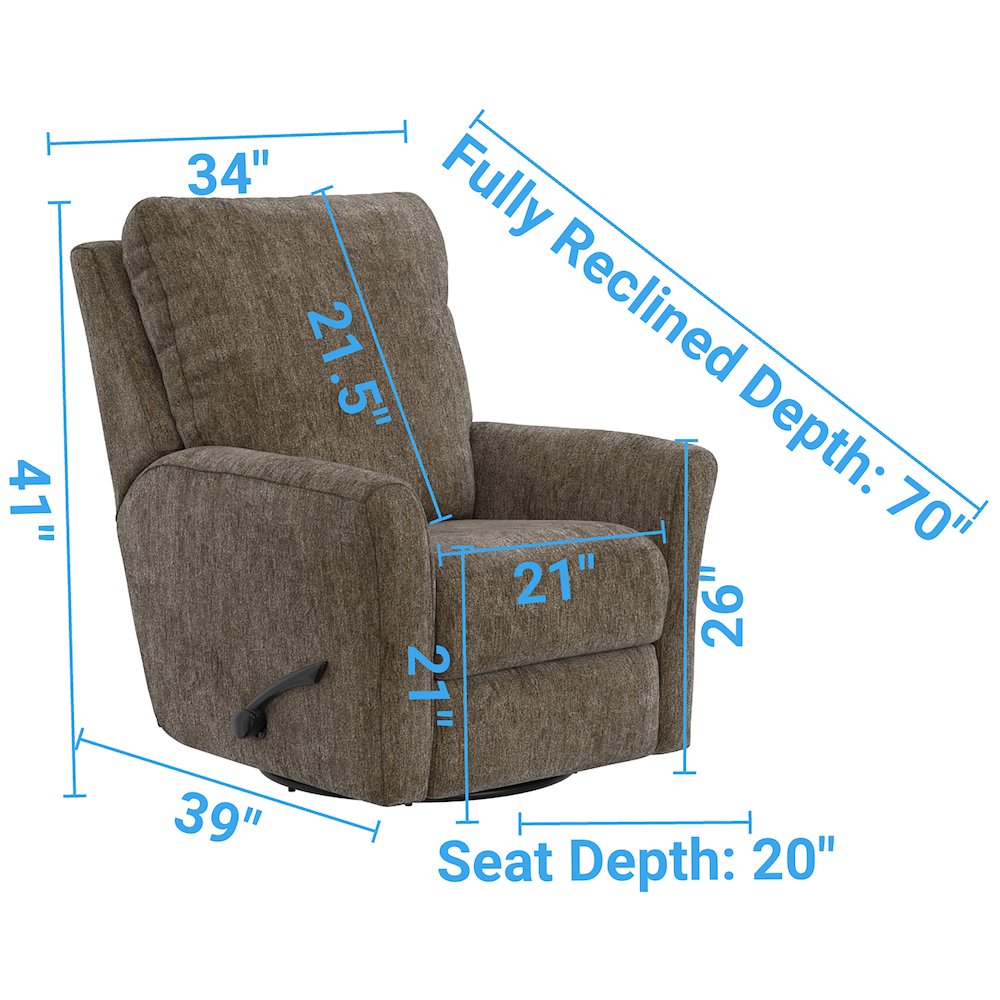 Belton Swivel Glider Recliner in Sand color. Picture 5