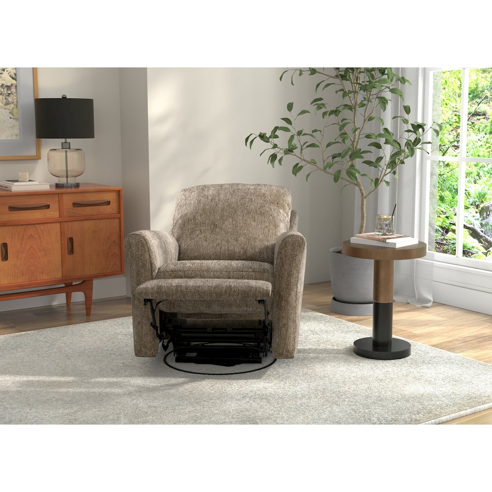 Belton Swivel Glider Recliner in Sand color. Picture 9