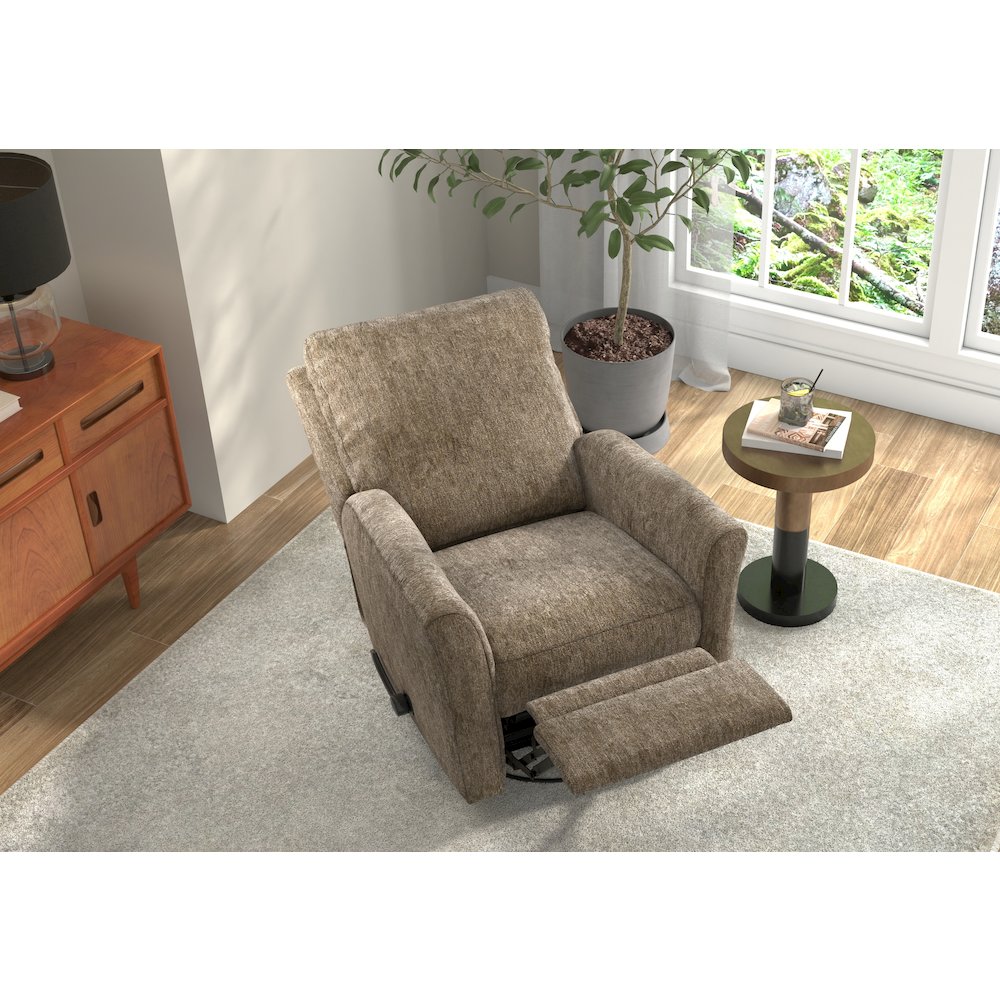 Belton Swivel Glider Recliner in Sand color. Picture 11