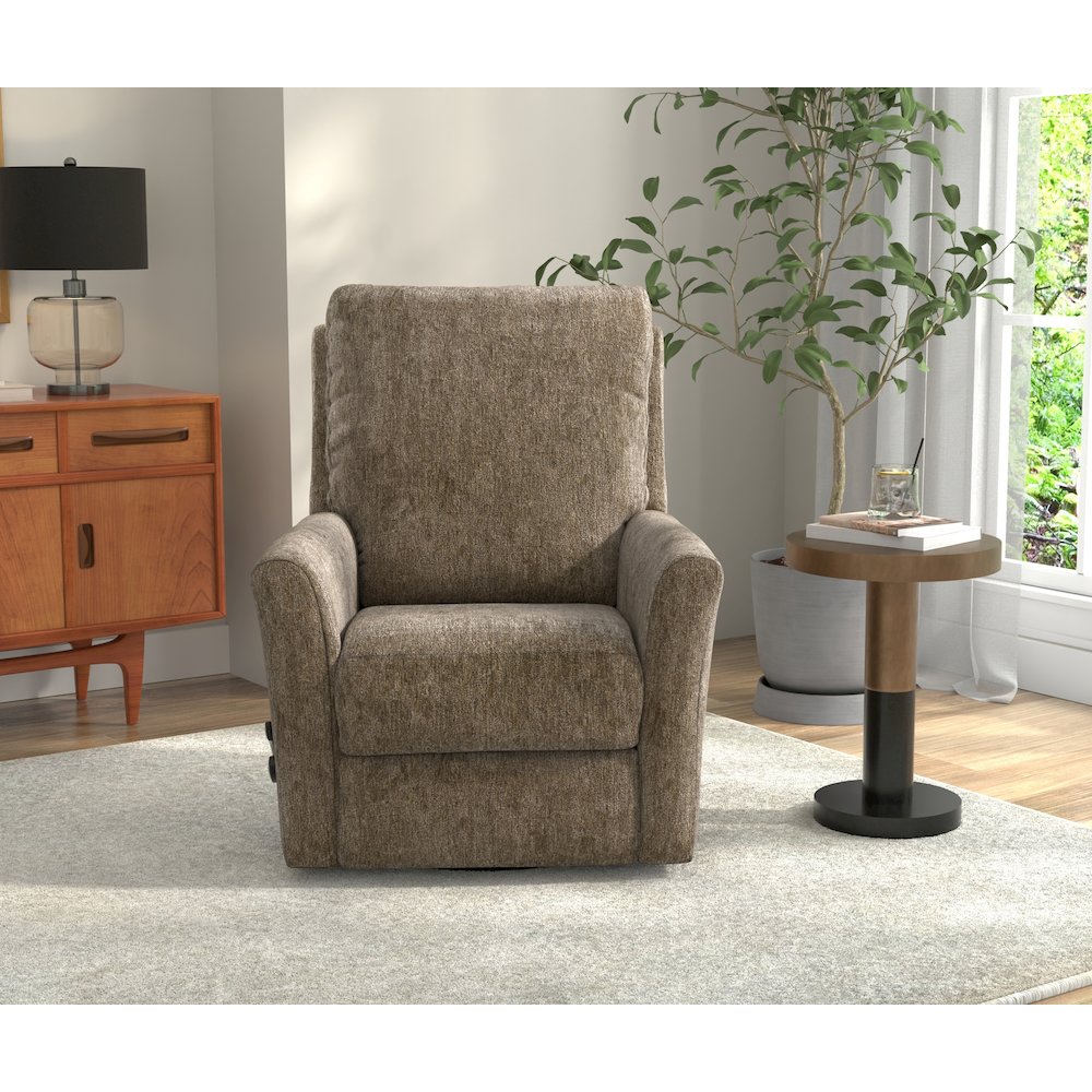 Belton Swivel Glider Recliner in Sand color. Picture 12