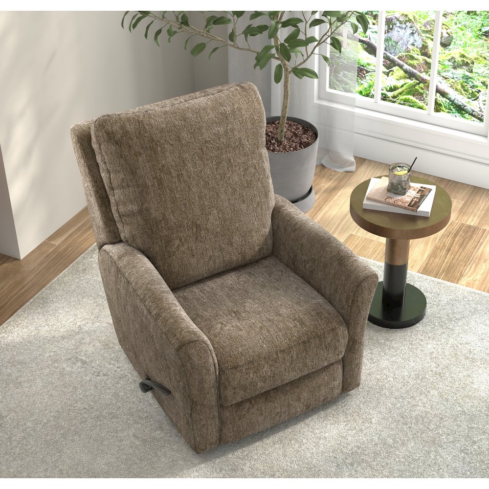 Belton Swivel Glider Recliner in Sand color. Picture 14