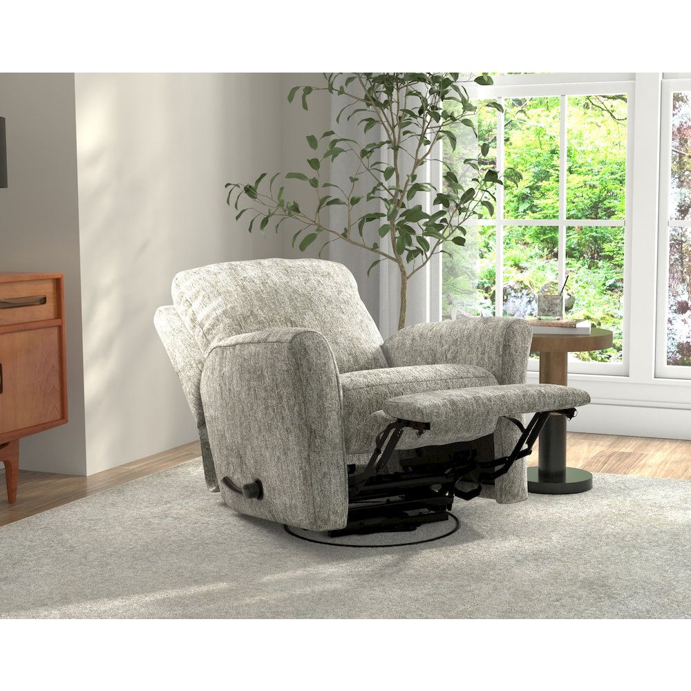 Belton Swivel Glider Recliner in Stone color. Picture 10