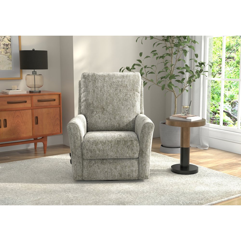 Belton Swivel Glider Recliner in Stone color. Picture 12
