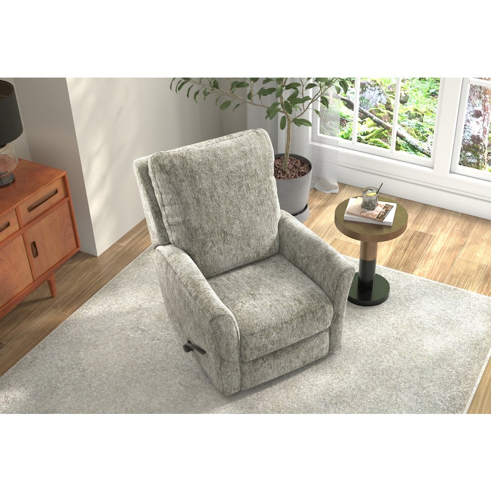 Belton Swivel Glider Recliner in Stone color. Picture 14