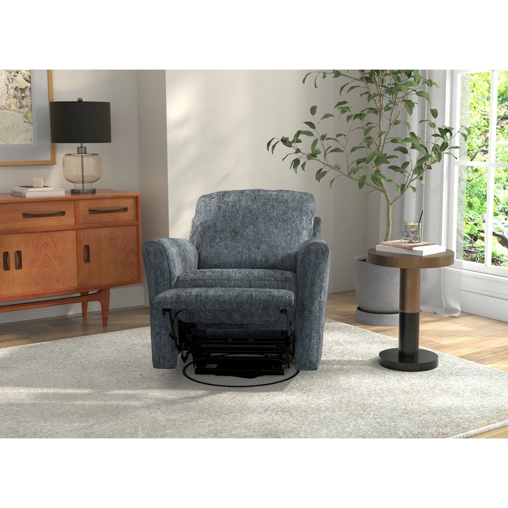 Belton Swivel Glider Recliner in Mineral color. Picture 10