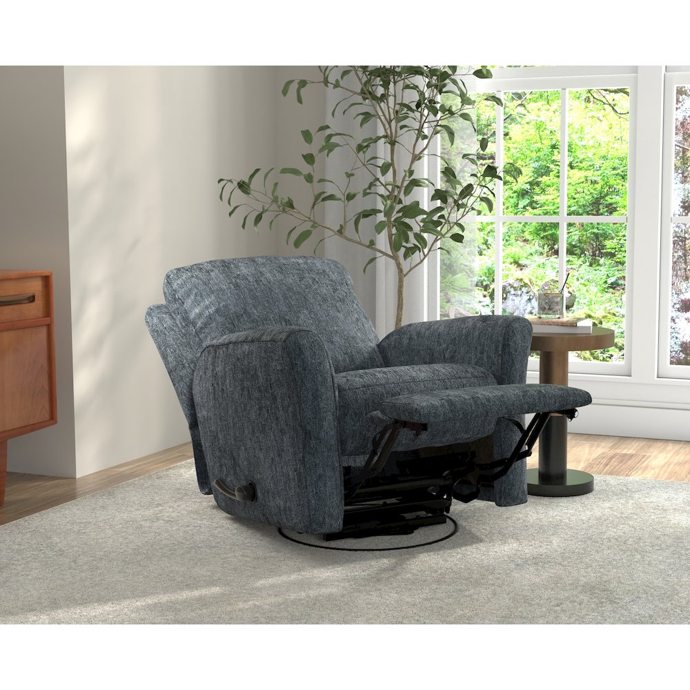 Belton Swivel Glider Recliner in Mineral color. Picture 9