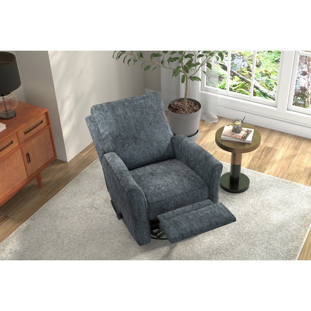 Belton Swivel Glider Recliner in Mineral color. Picture 11