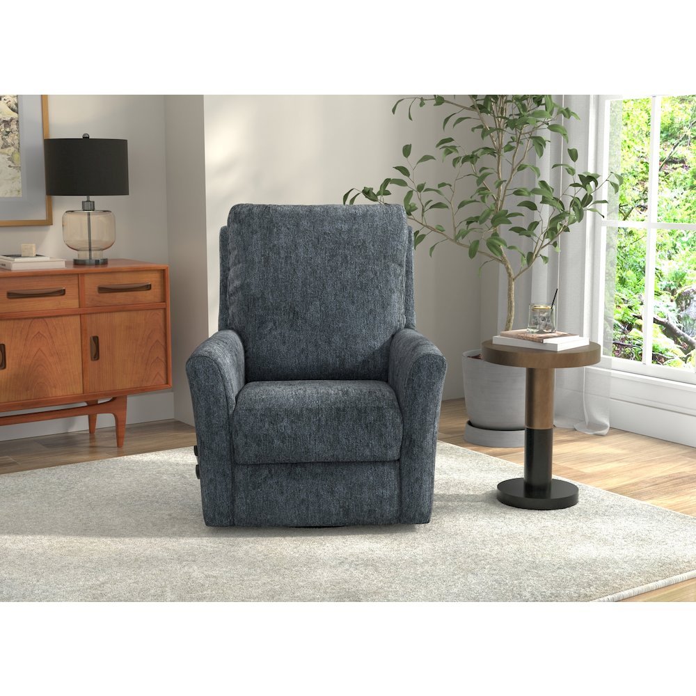 Belton Swivel Glider Recliner in Mineral color. Picture 12
