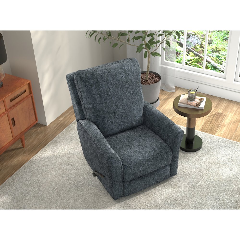 Belton Swivel Glider Recliner in Mineral color. Picture 14