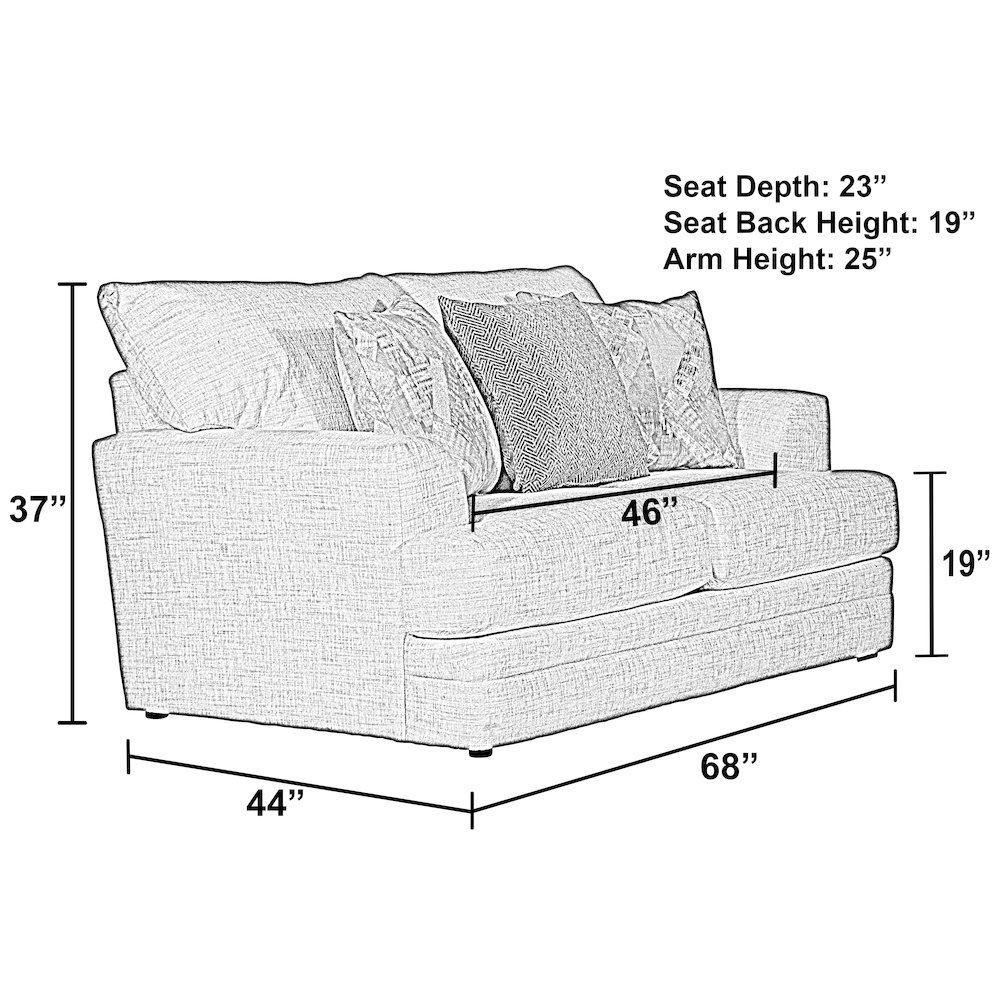 Zeller Loveseat in White Color. Picture 6