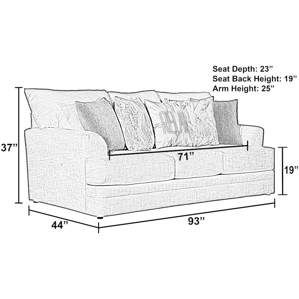 Zeller Sofa in White Color. Picture 6