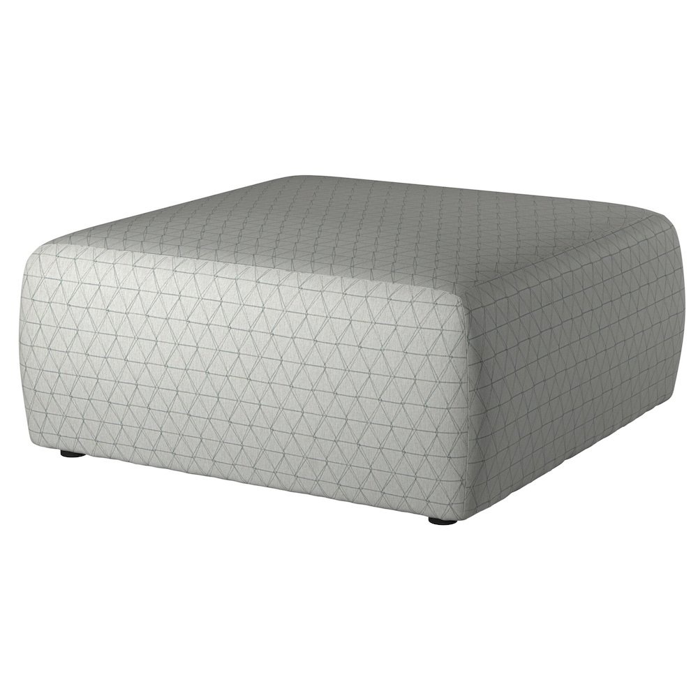 Zeller Ottoman in White Color. Picture 1