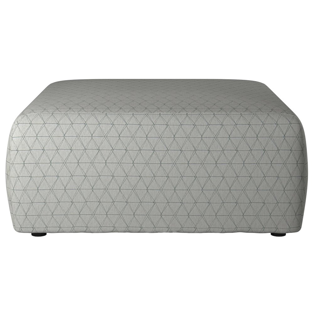 Zeller Ottoman in White Color. Picture 2