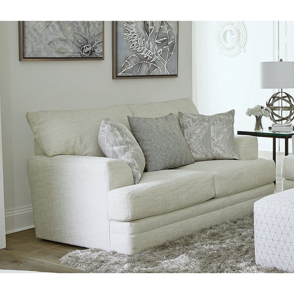 Zeller Loveseat in White Color. Picture 5