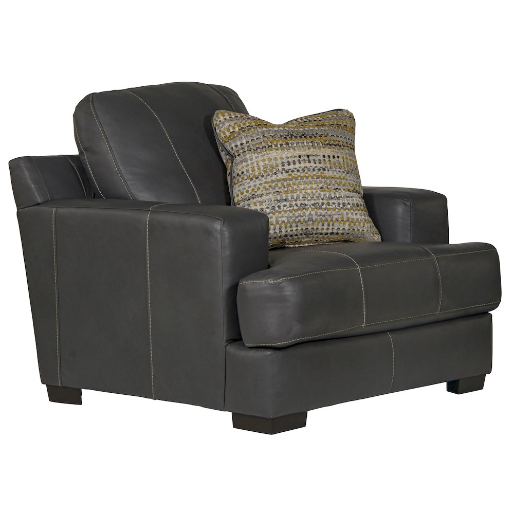 Marco Italian Top Grain Leather Match Chair. Picture 1