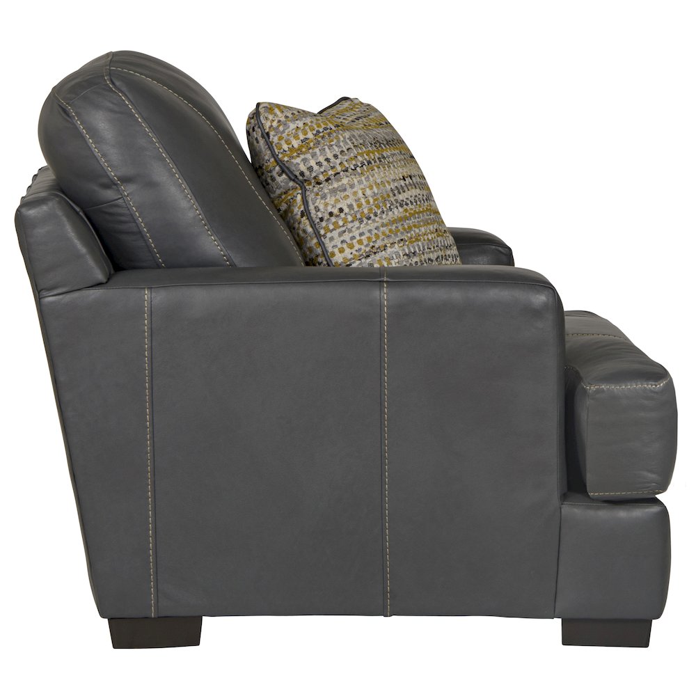 Marco Italian Top Grain Leather Match Chair. Picture 5