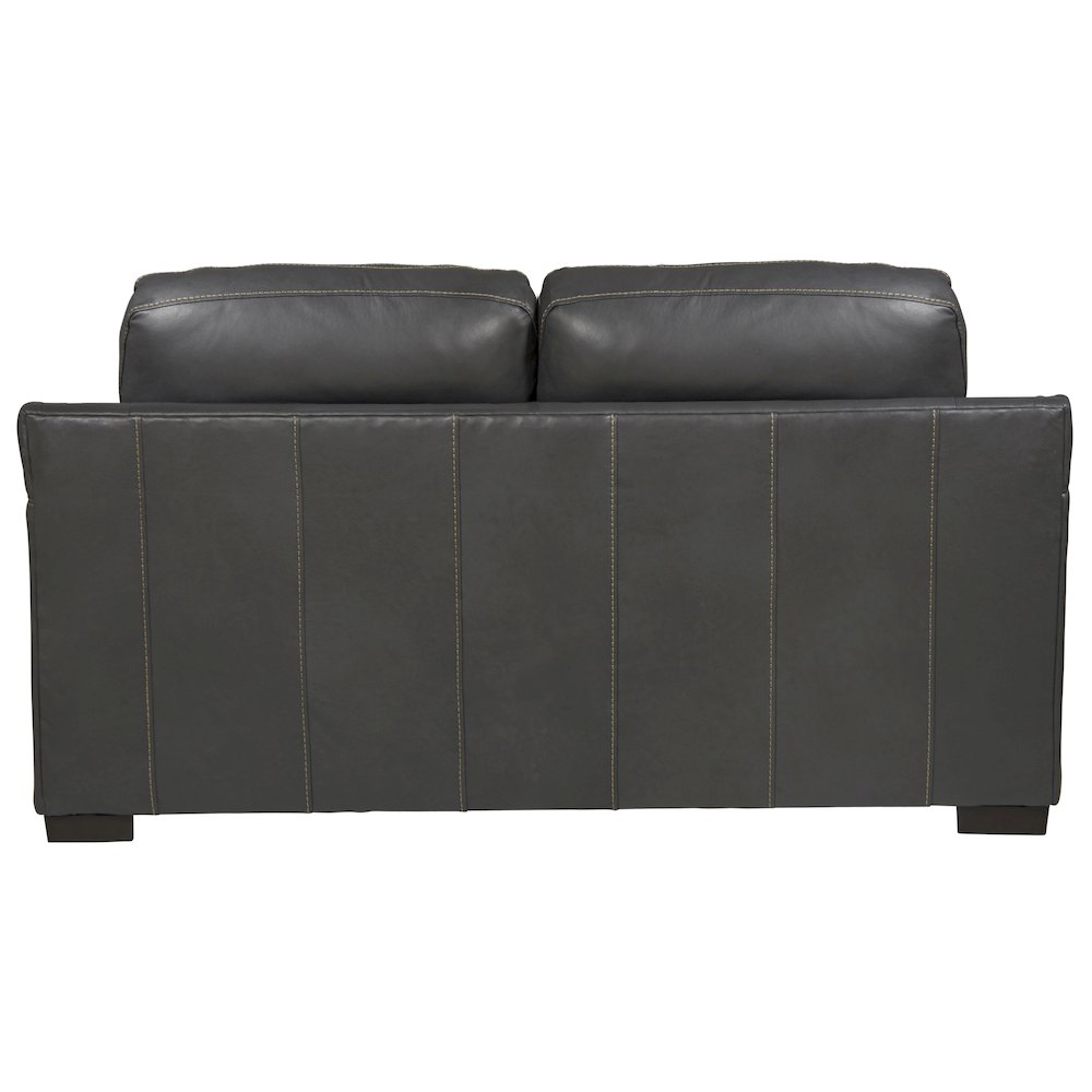 Marco Top Grain Italian Leather Match Loveseat. Picture 2