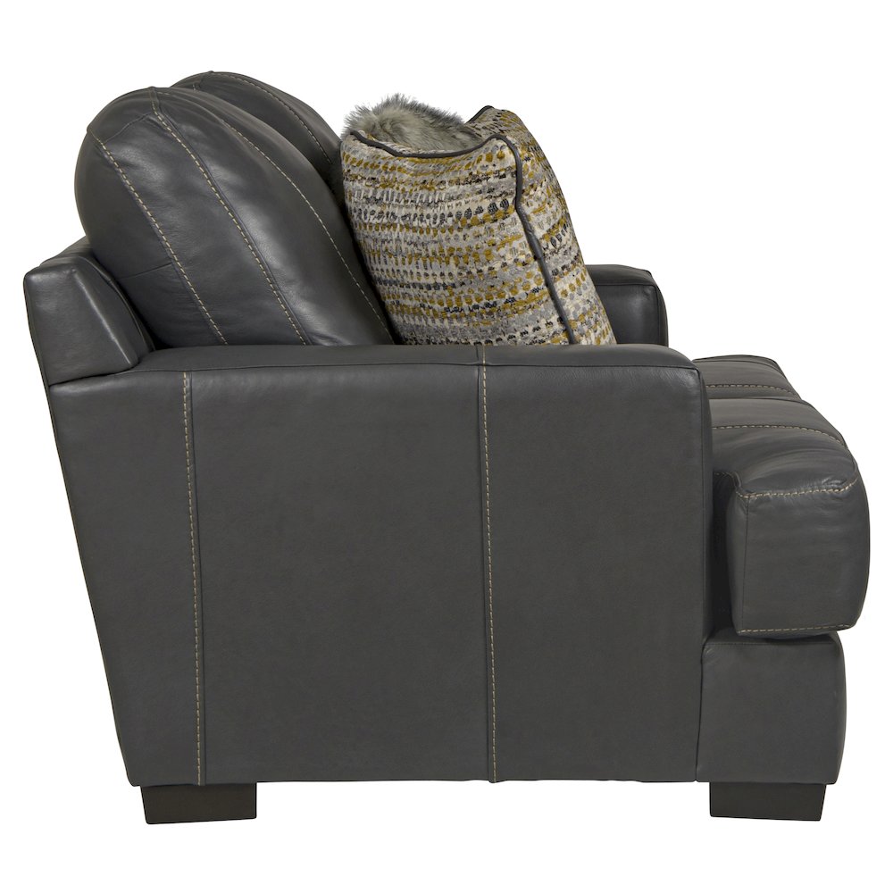 Marco Top Grain Italian Leather Match Loveseat. Picture 5