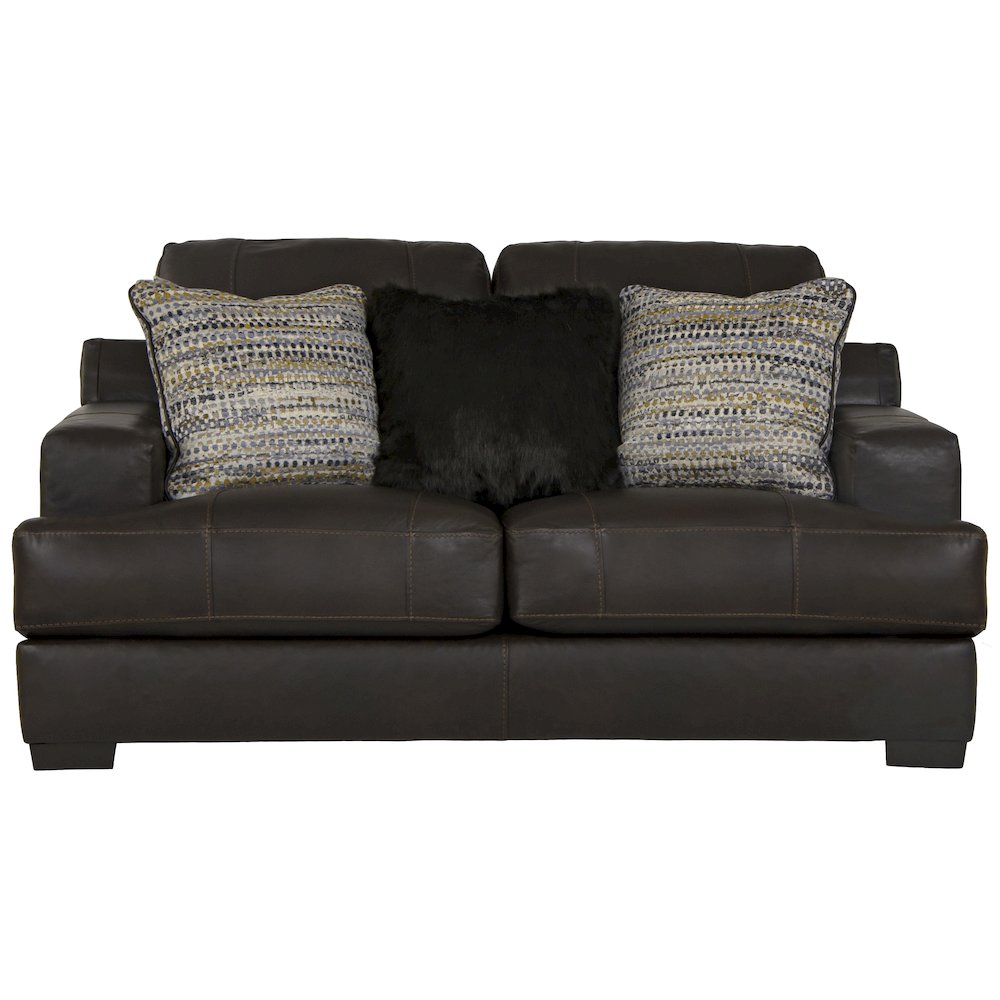 Marco Top Grain Italian Leather Match Loveseat. Picture 3