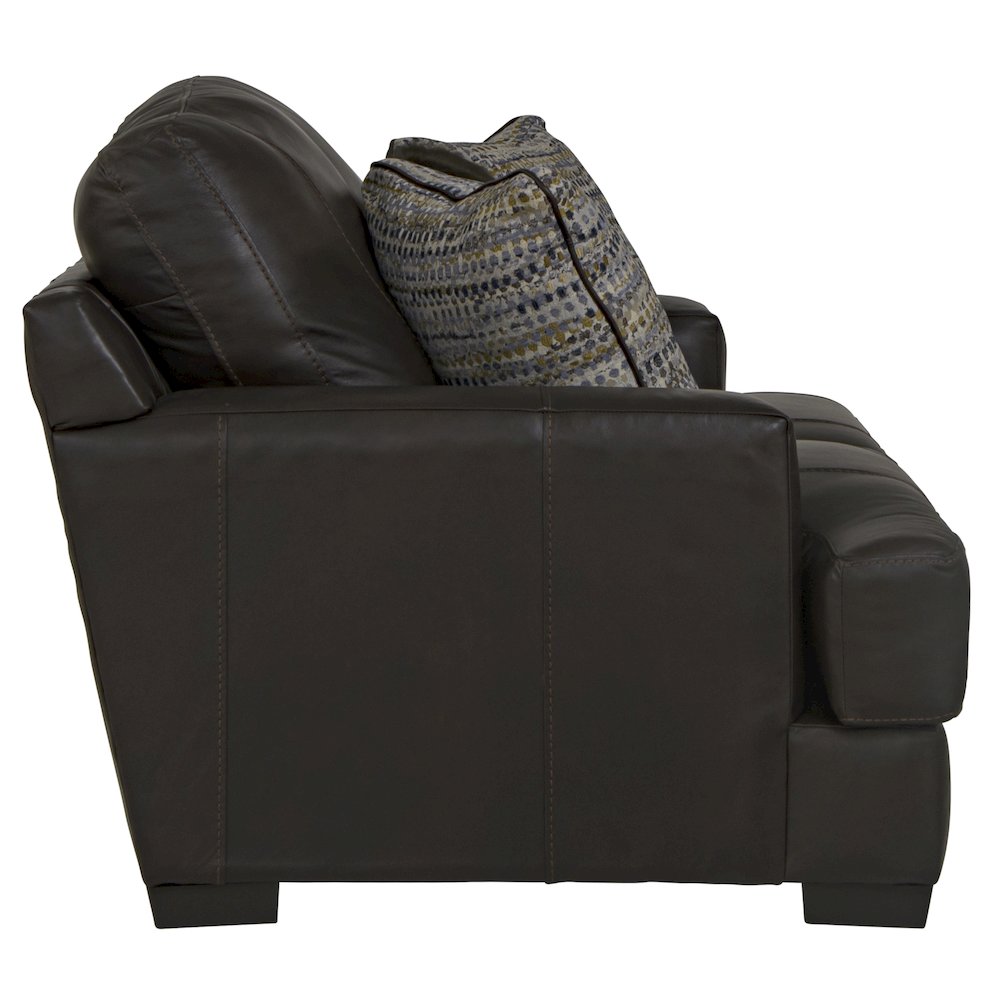 Marco Top Grain Italian Leather Match Loveseat. Picture 4