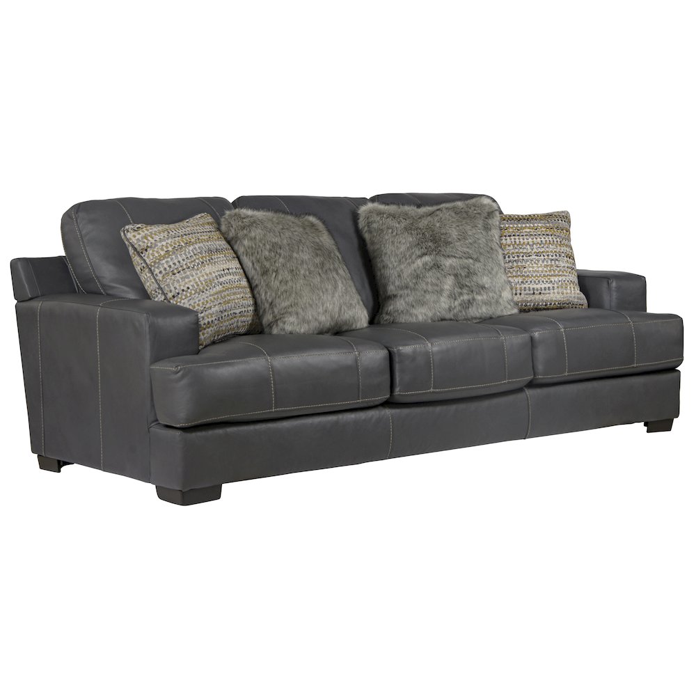 Marco Top Grain Italian Leather Match Sofa. Picture 1