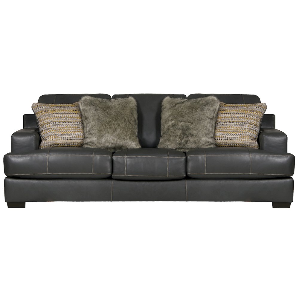 Marco Top Grain Italian Leather Match Sofa. Picture 4