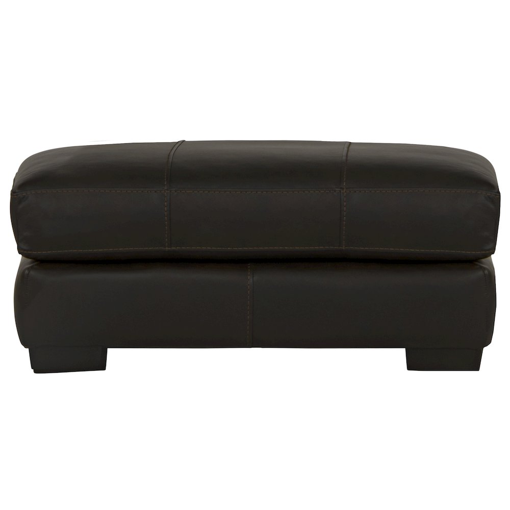 Marco Italian Top Grain Leather Match Ottoman. Picture 2