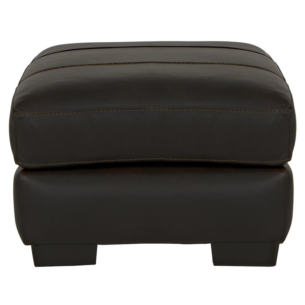 Marco Italian Top Grain Leather Match Ottoman. Picture 3