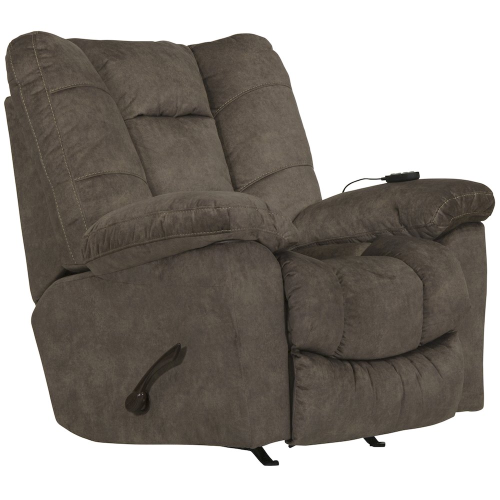 Manfred Rocker Recliner w/Heat & Massage in Buckskin color. Picture 2