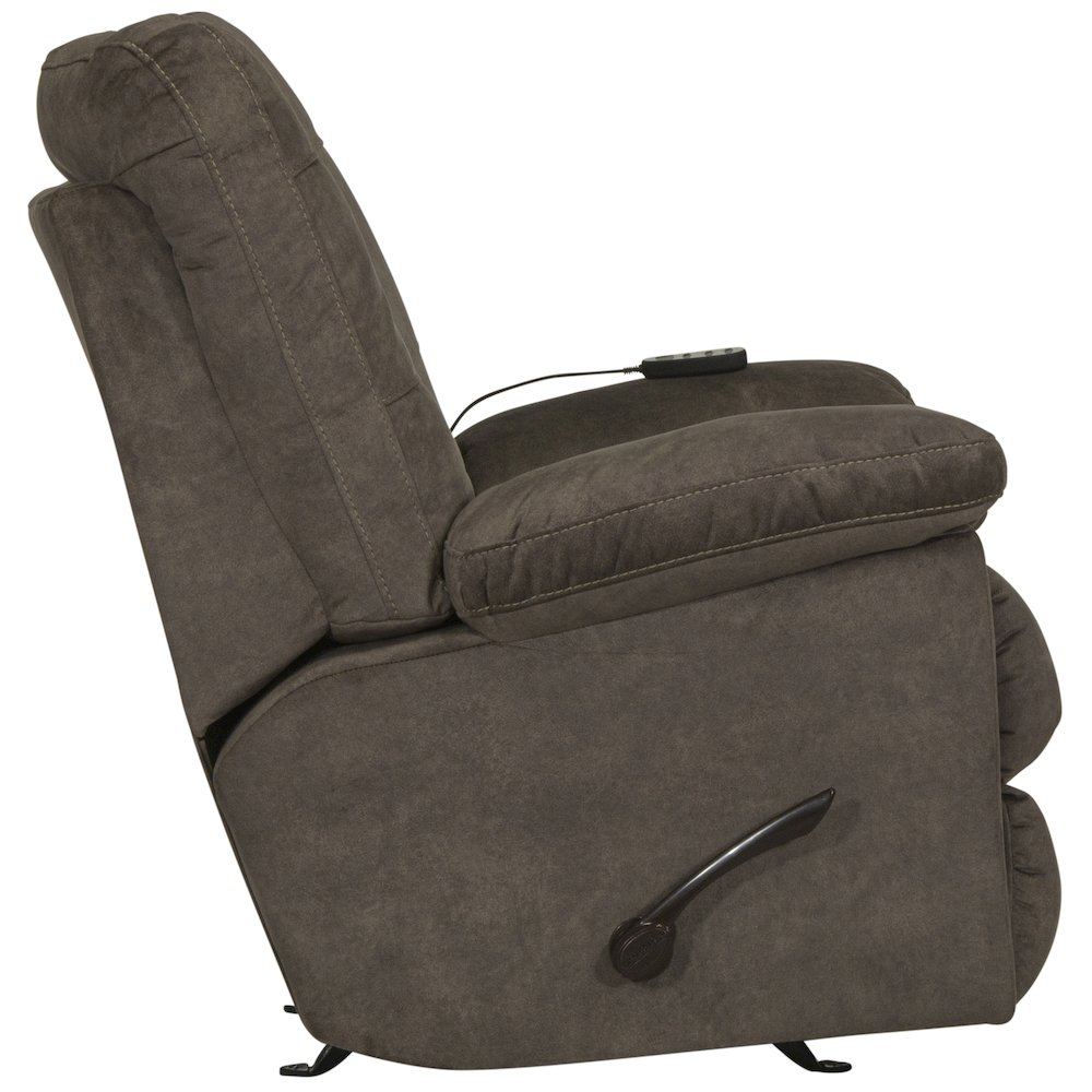 Manfred Rocker Recliner w/Heat & Massage in Buckskin color. Picture 5
