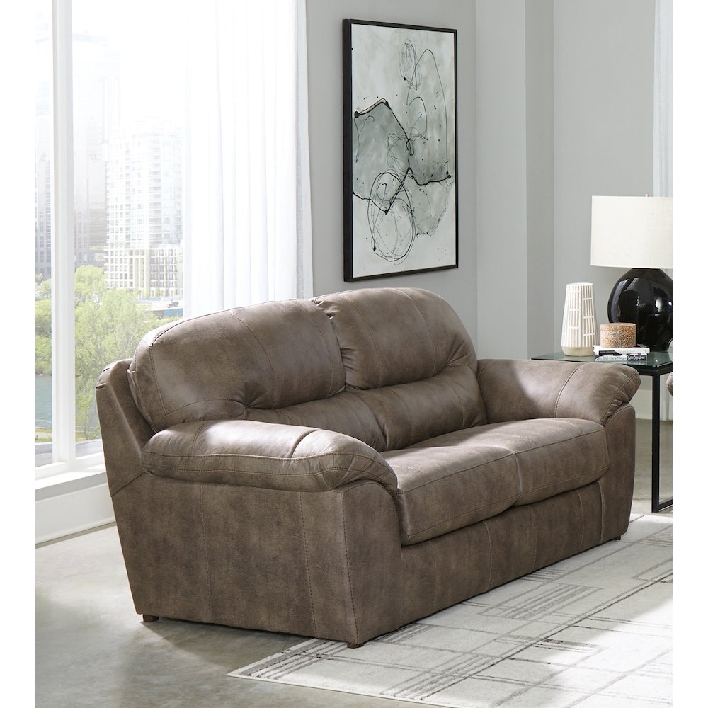 Bradshaw Loveseat in Brown Color. Picture 5