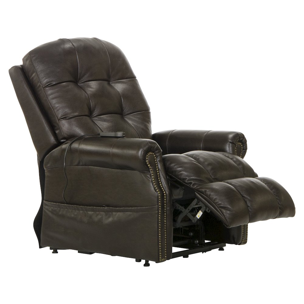 Madison Italian Leather Power Lift Lay Flat Recliner with Heat & Massage. Picture 4